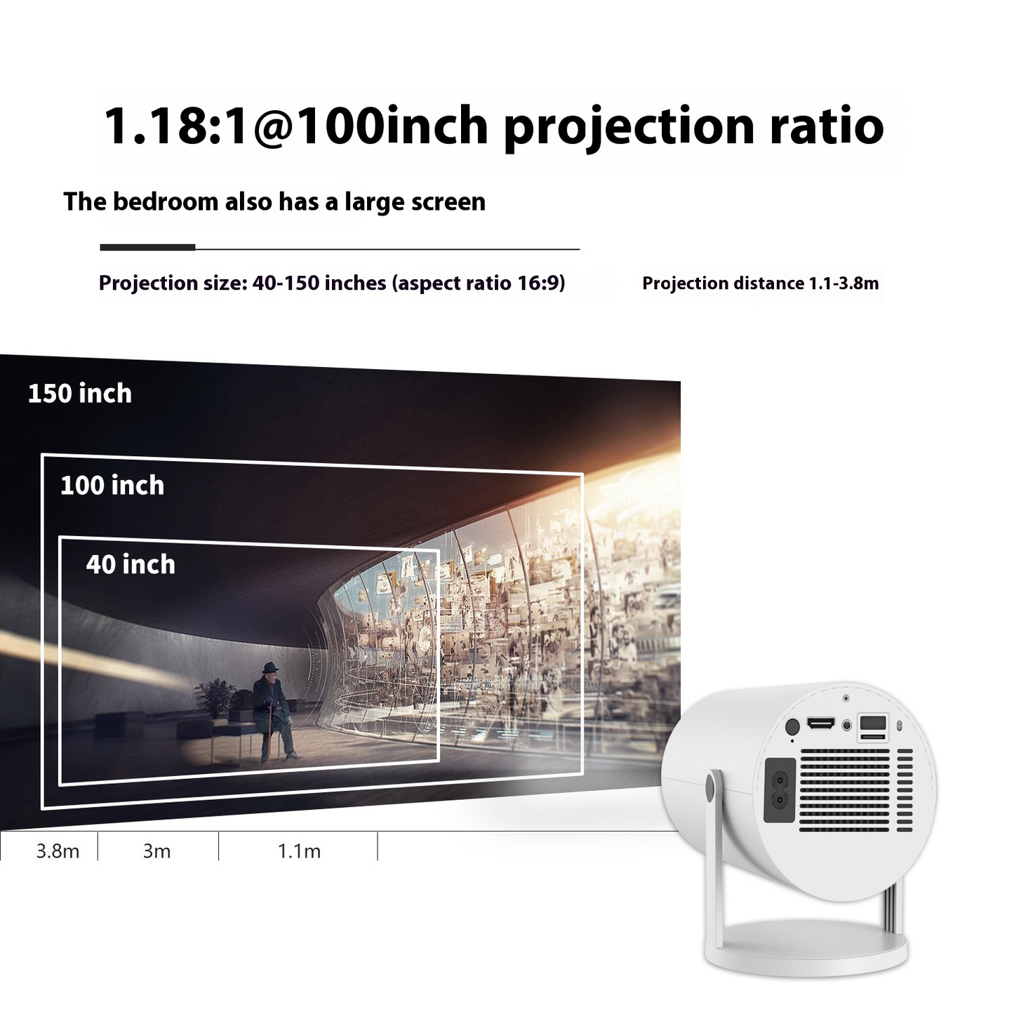 HY300 Portable Mini Projector